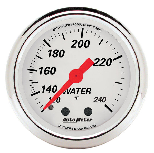 AutoMeter Products 1332 2 Water Temperature Guage, 120-240° F Mechanical, Arctic White