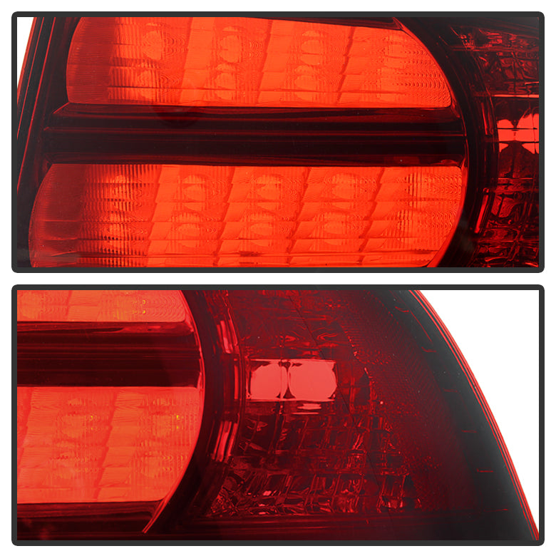 XTUNE POWER 9030833 Acura TL 04 08 OEM Style Tail Lights Red Smoked