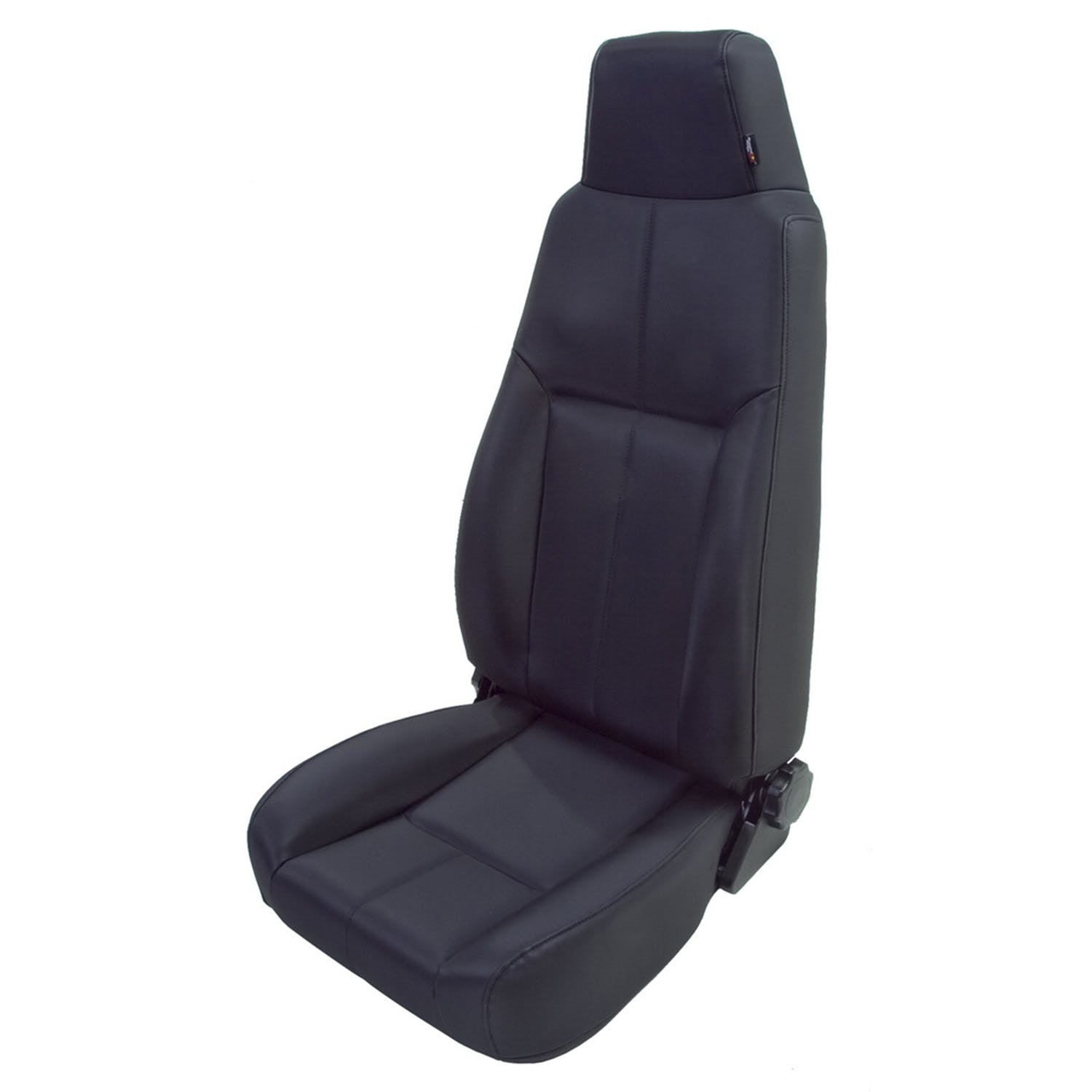 Rugged Ridge 13403.15 High-Back Front Seat; Reclinable; Black Denim; 76-02 CJ/Wrangler YJ/TJ