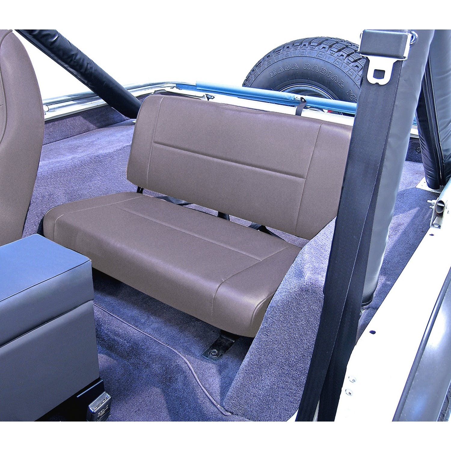 Rugged Ridge 13461.09 Standard Replacement Rear Seat; Gray; 55-95 Jeep CJ/Wrangler YJ