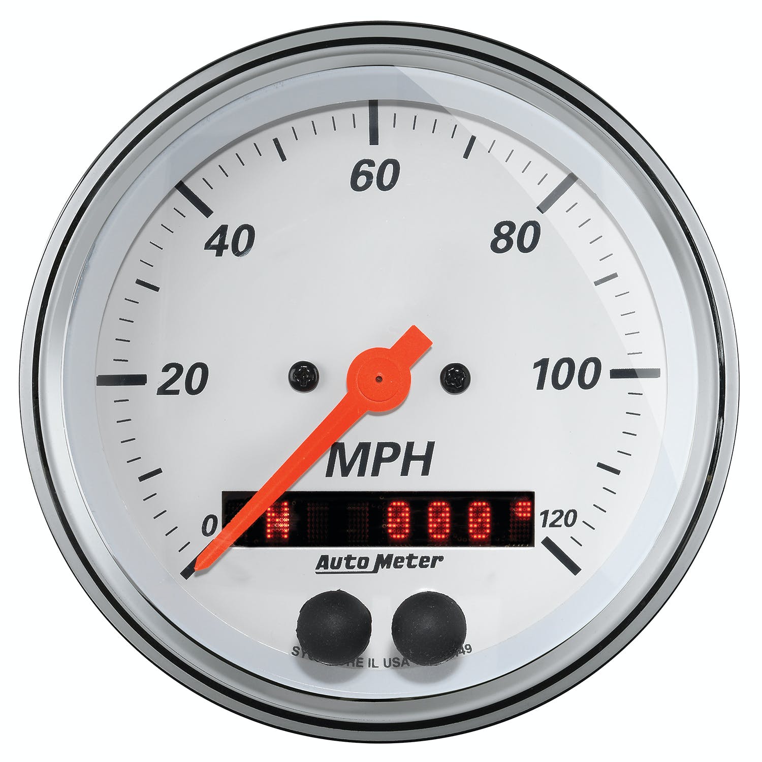 AutoMeter Products 1349 Gauge; Speedometer; 3 3/8in.; 120mph; GPS; Arctic White