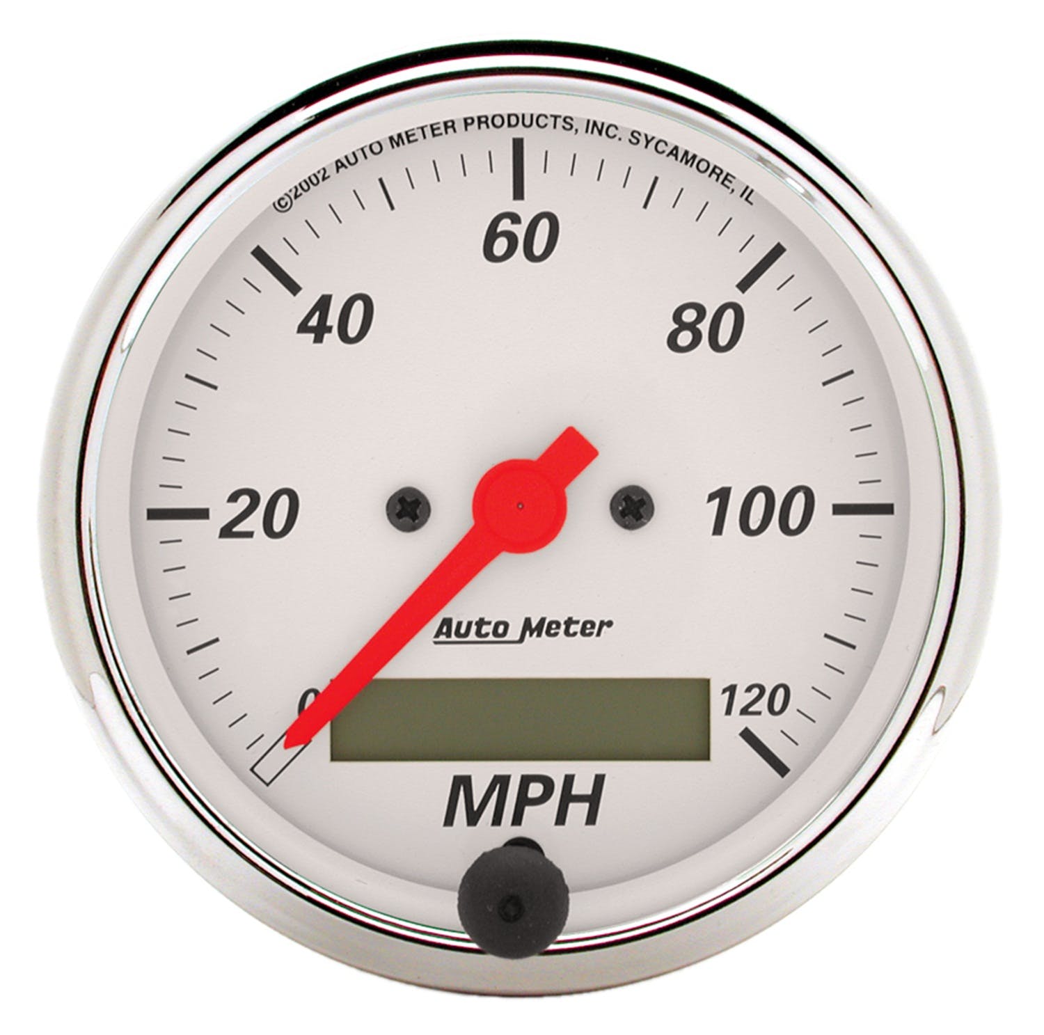 AutoMeter Products 1388 Gauge; Speedometer; 3 1/8in.; 120mph; Elec. Prog. w/LCD Odo; Arctic White