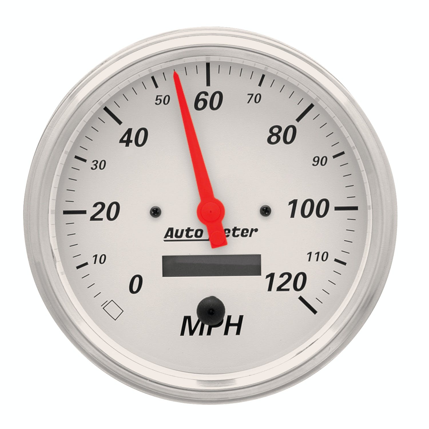 AutoMeter Products 1389 Gauge; Speedometer; 5in.; 120mph; Elec. Prog. w/LCD Odo; Arctic White