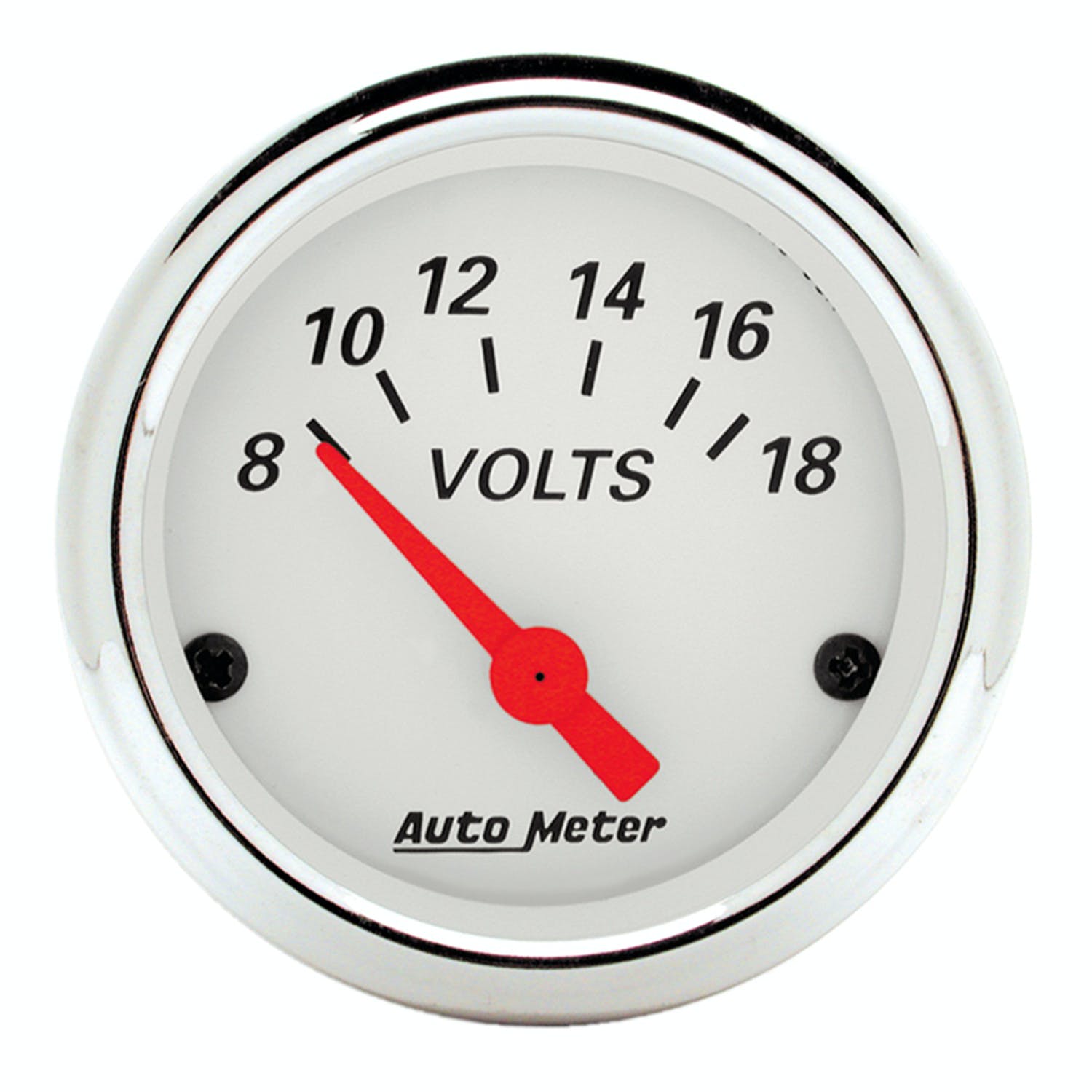 AutoMeter Products 1391 Arctic White Series Voltmeter Gauge (8-18V, 2-1/16 in.)