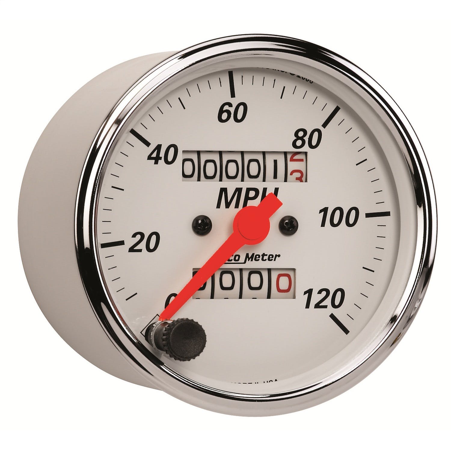 AutoMeter Products 1396 Gauge; Speedometer; 3 1/8in.; 120mph; Mechanical; Arctic White