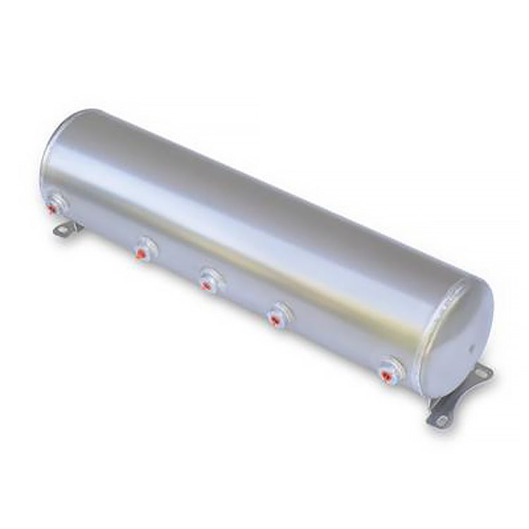 Ridetech 5 gallon aluminum air tank with four 1/4" npt ports and one 1/8" npt port.  31915100