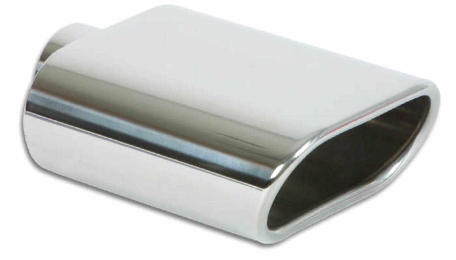 Vibrant Performance 1405 5.5 inch x 3 inch Oval Stainless Steel Tip (Single Wall, Angle Cut)