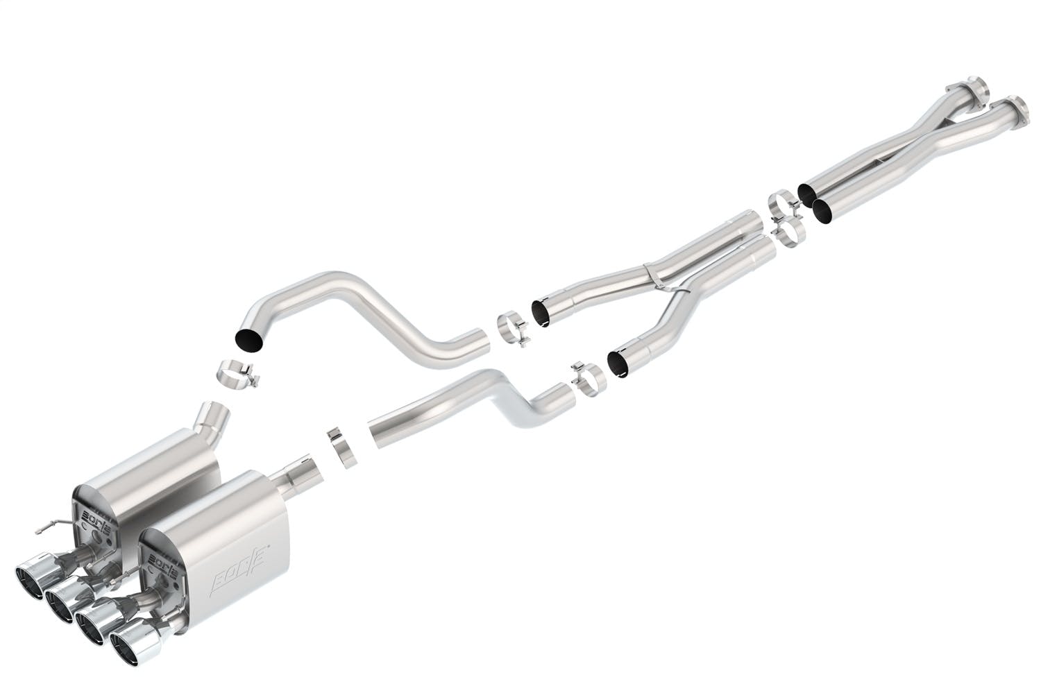 Borla 140679 CORV C6 ZO6/ZR1 06-11 7.0L/6.2L V8 MT RWD 2DR 3IN.;2IN. S-TYPE II WITH X-PIPE D