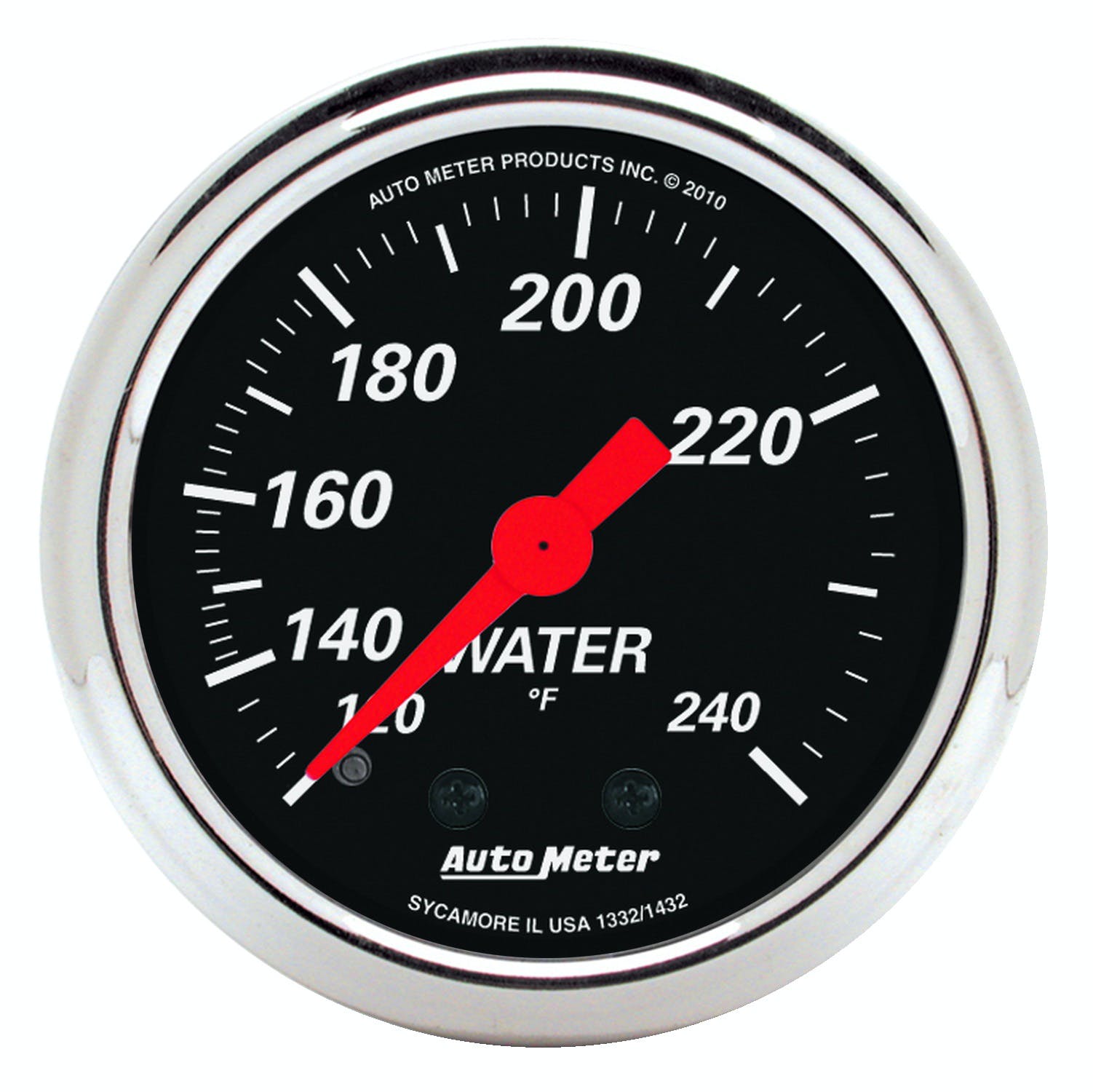 AutoMeter Products 1432 2 Water Temperature Guage, 120-240° F Mechanical, Designer Black