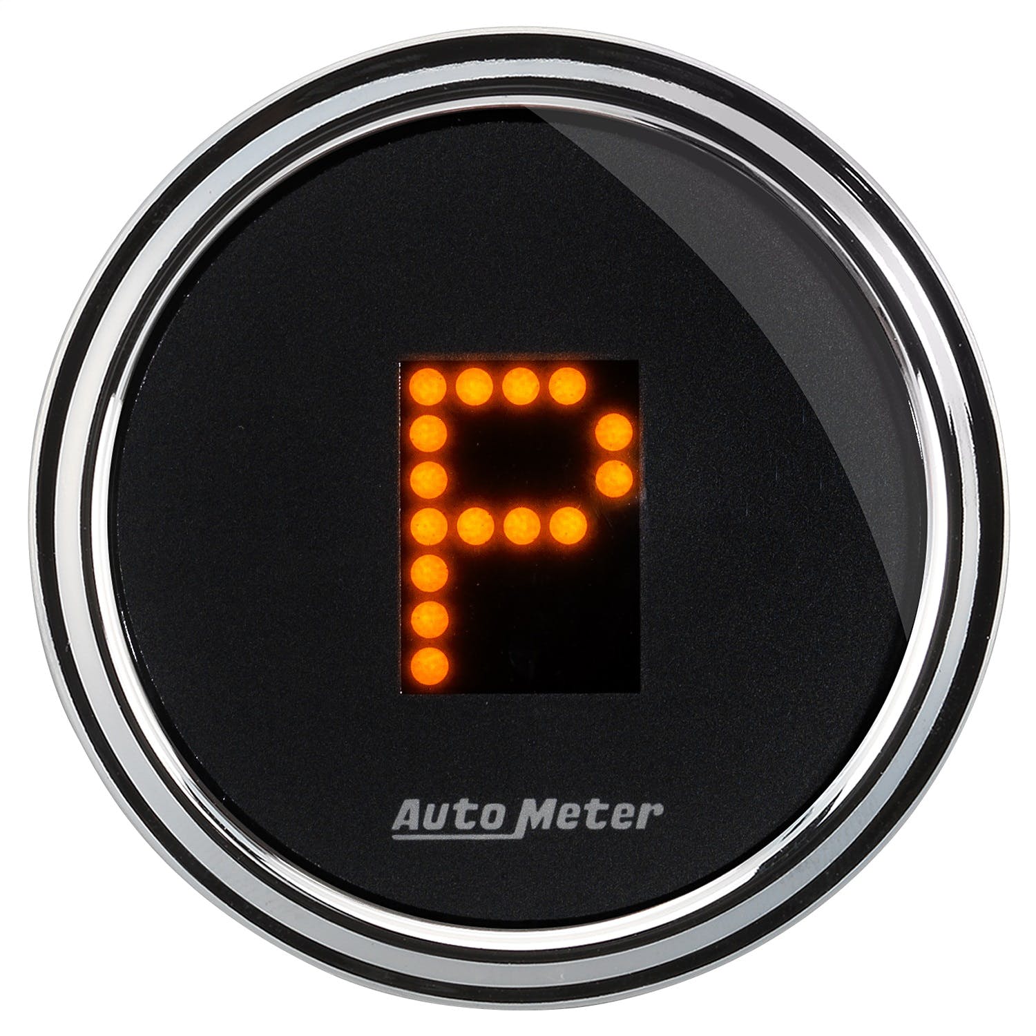 AutoMeter Products 1460 2-1/16 Black Dial, Domed Lens, Chrome SR Bezel, Amber Display