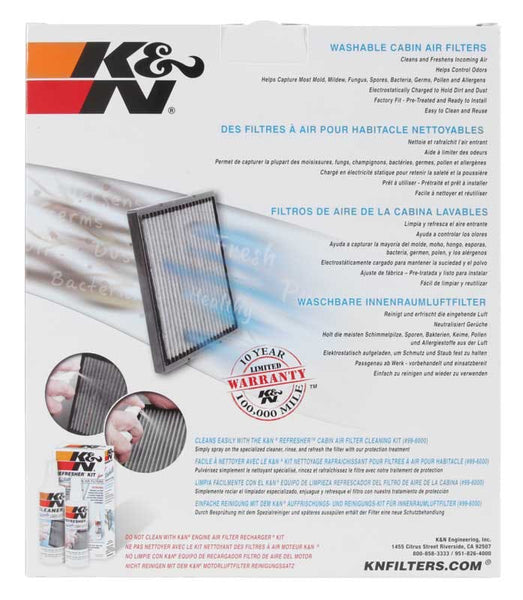 K&N VF3017 Cabin Air Filter