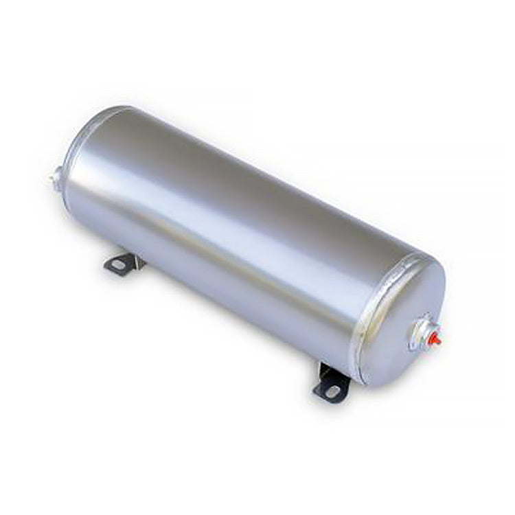 Ridetech 2 gallon aluminum air tank with two 1/4" npt ports and one 1/8" npt port.  31912100