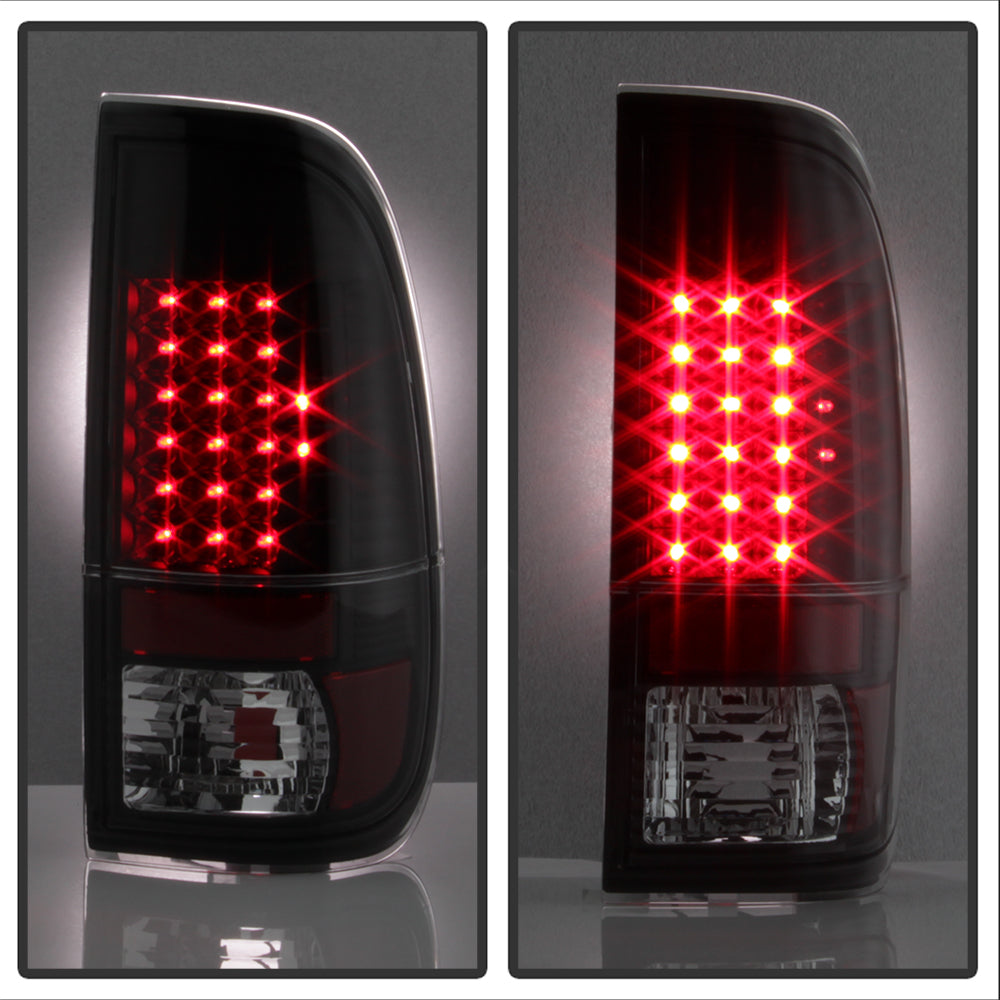 XTUNE POWER 9027635 Ford F150 Styleside 97 03 F250 350 450 550 Super Duty 99 07 LED Tail Lights Black
