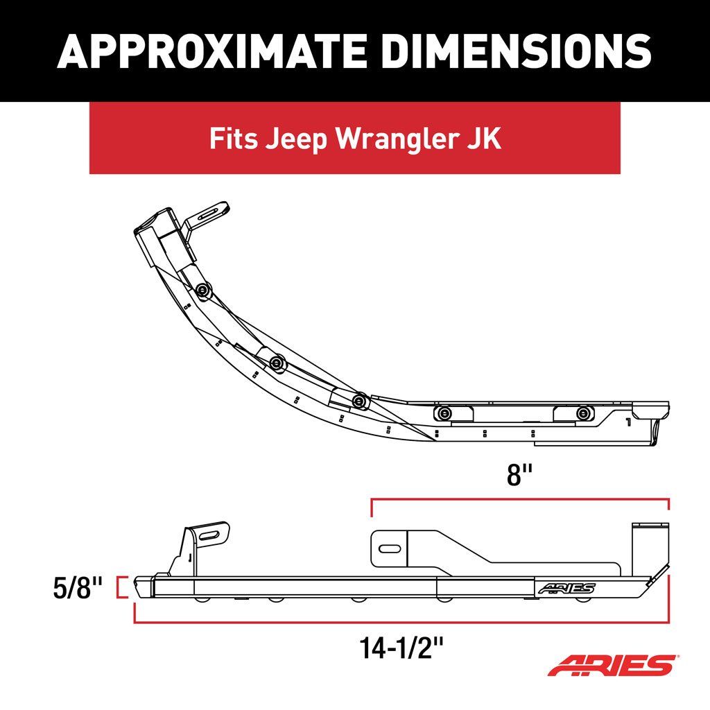 ARIES LED Fender Lights for Jeep Wrangler JK 1500230