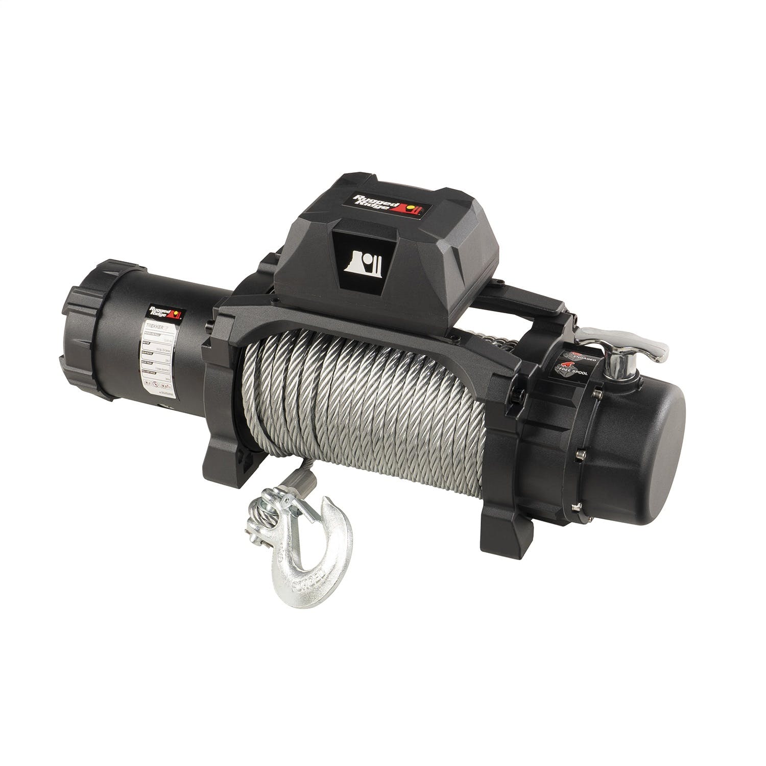 Rugged Ridge 15100.24 Trekker C12.5 Winch, 12,500lb Cable Wired