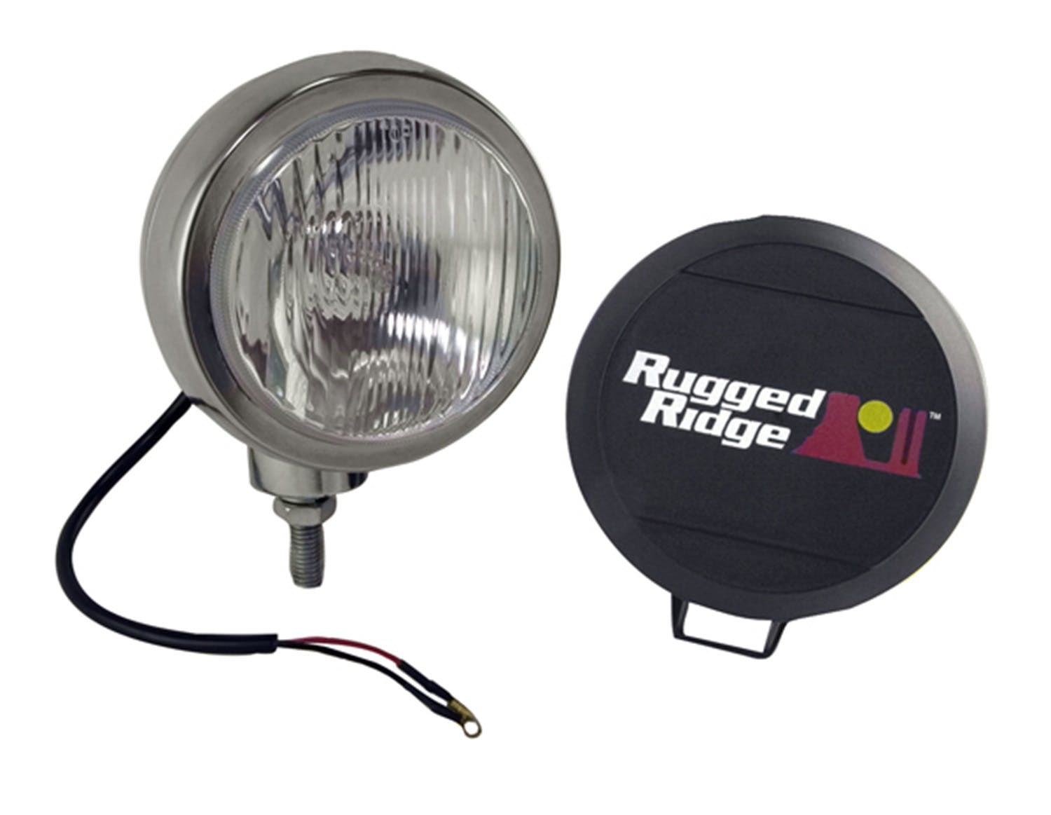 Rugged Ridge 15206.01 6 Inch Round HID Off Road Fog Light; Stainless Steel Housing