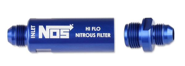 NOS 15558NOS 8AN, HI-FLO NITROUS FILTER, BLUE