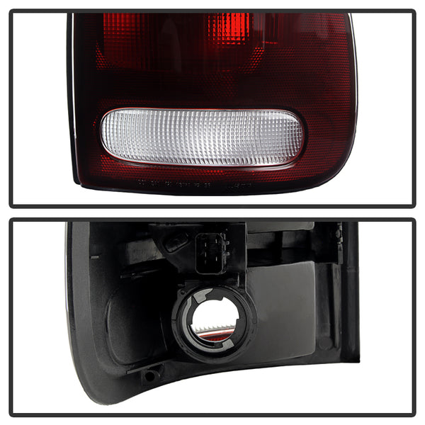XTUNE POWER 9030949 Dodge Caravan 96 00 Chrysler Town and Country 96 00 Dodge Grand Caravan 96 00 Dodge Durango 98 03 Plymouth Grand Voyager 96 00 OEM Style Tail Lights Dark Red