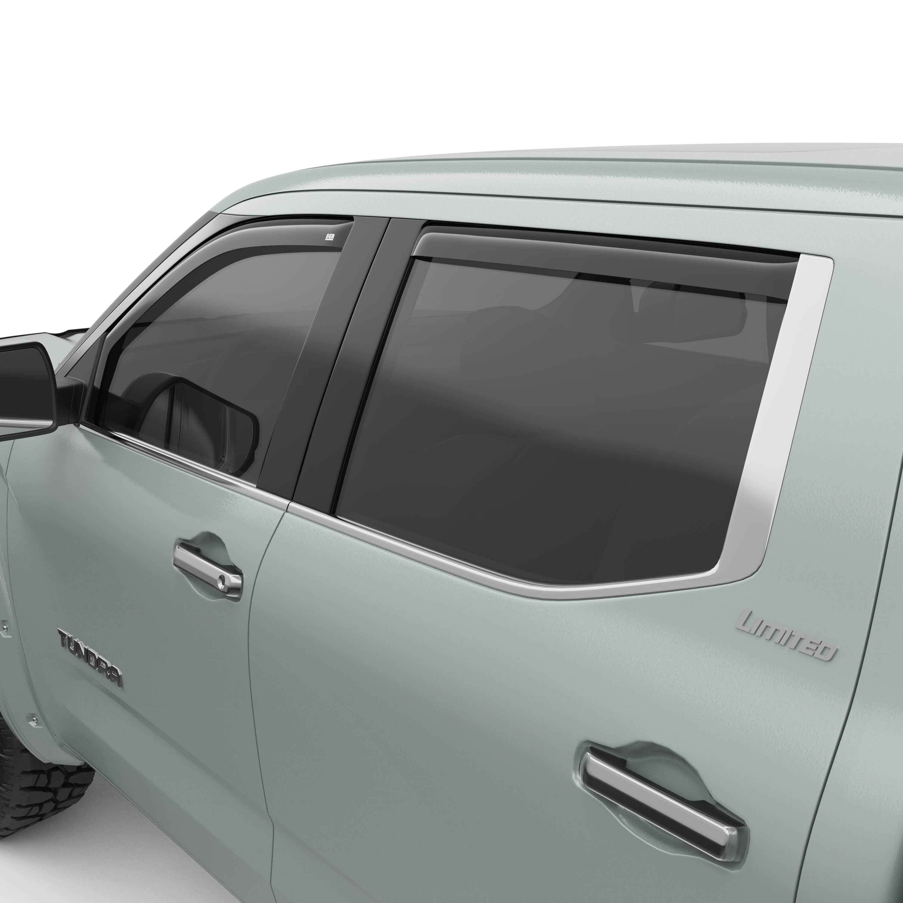 EGR In-channel window visors front & rear set dark smoke 2022 Toyota Tundra