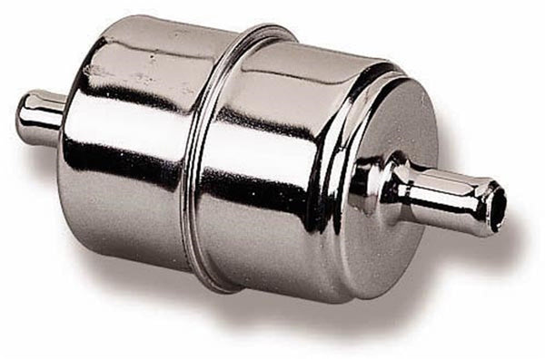 Holley 162-523 CHROME FUEL FILTER (3/8 HOSE)