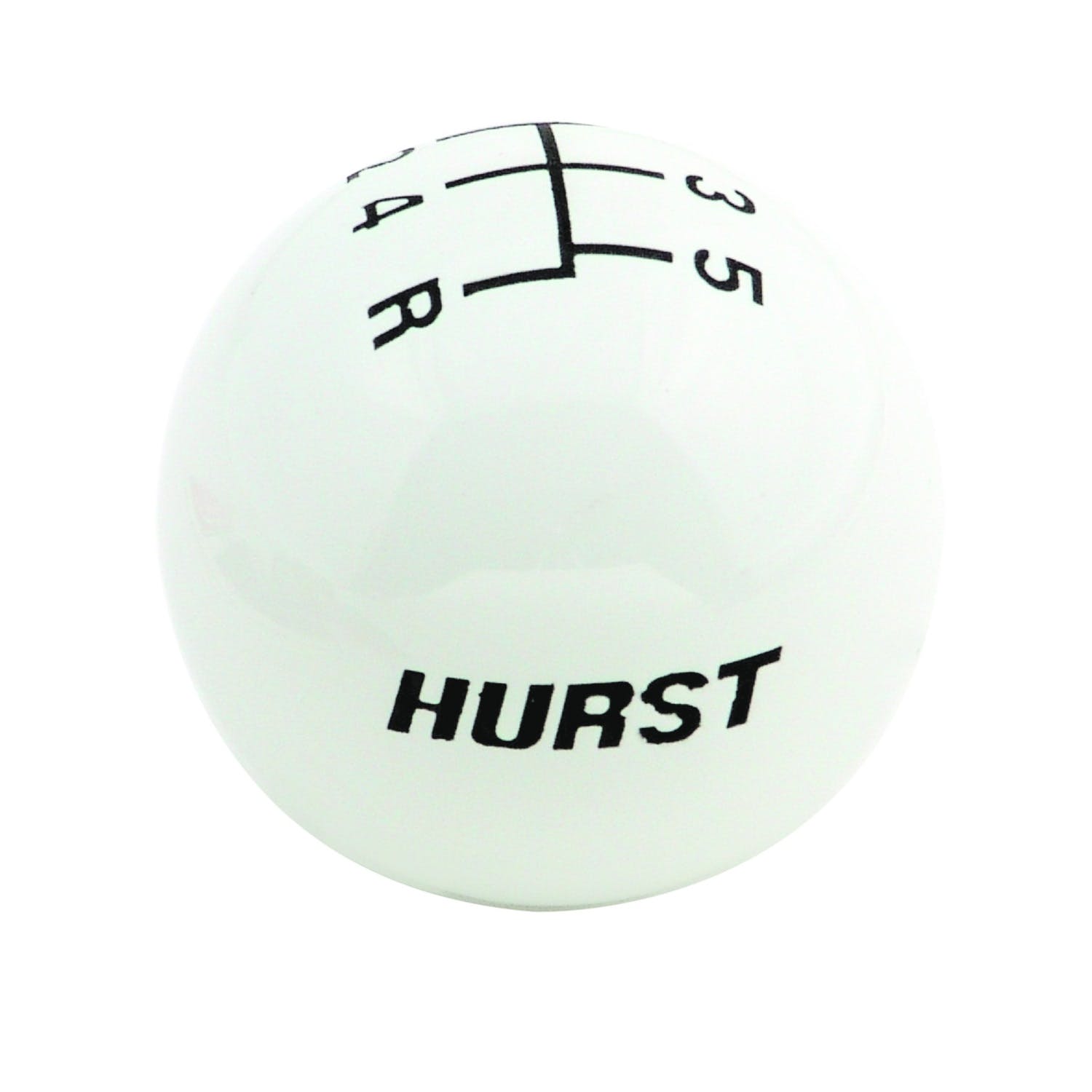 Hurst 1630025 SHFTR KNOB-WHITE 5 SPD(3/8-16)