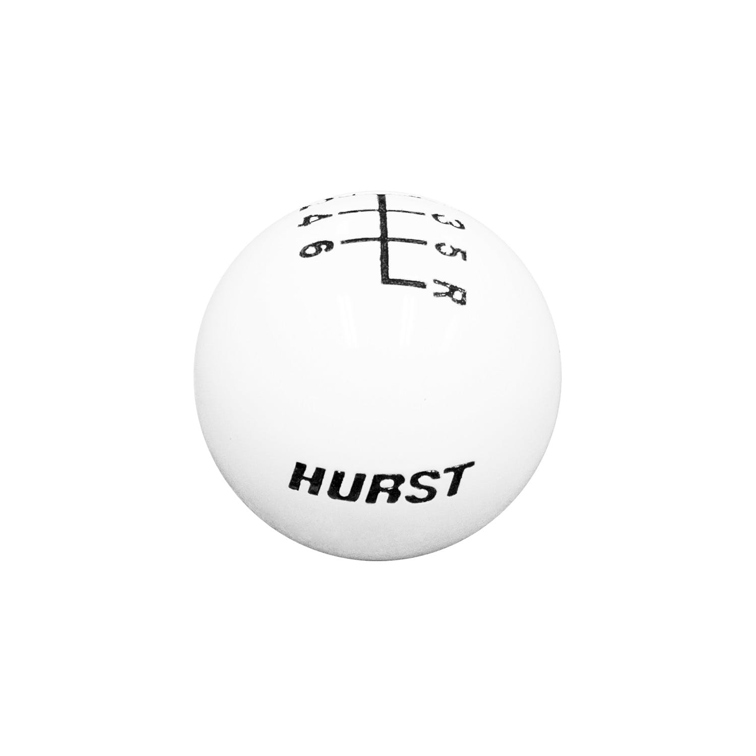 Hurst 1630040 CLASSIC 6-SPD KNOB 3/8-16 WHT