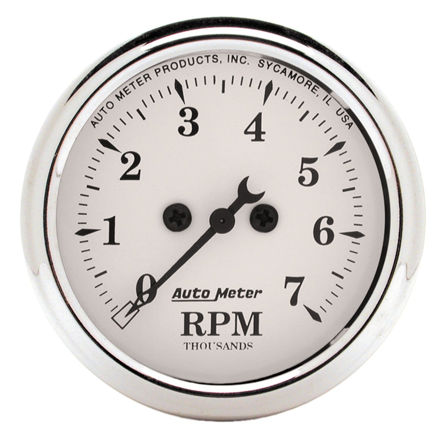 AutoMeter Products 1694 Gauge; Tachometer; 2 1/16in.; 7k RPM; In-Dash; Old Tyme White