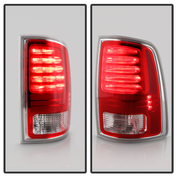 XTUNE POWER 9951282 Dodge Ram 1500 to 3500 Sport 13 18 LED Dark Red Lens Tail lIght Reverse T20(Included) OE Left