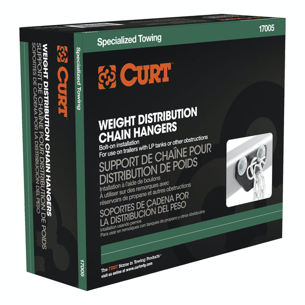 CURT 17005 Weight Distribution Bolt-On Hookup Brackets (2-Pack)