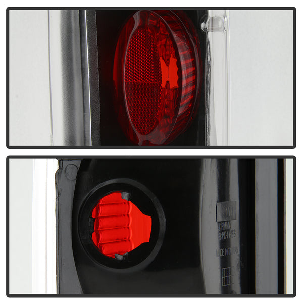 XTUNE POWER 9036972 Ford F150 F250 F350 87 96 Ford Bronco 88 96 Euro Style Tail Lights Black