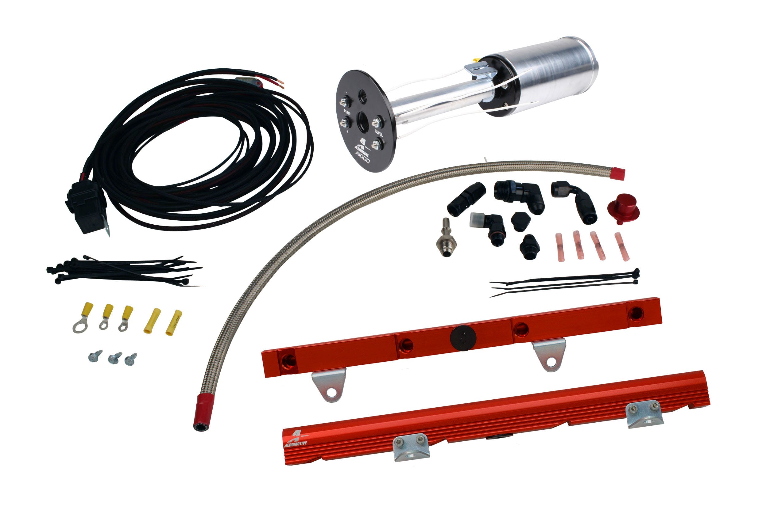 Aeromotive Fuel System 17172 System, C6 Corvette, 18670 A1000, 14106 LS-1 Rails, 16307 Wire Kit and; Fittings