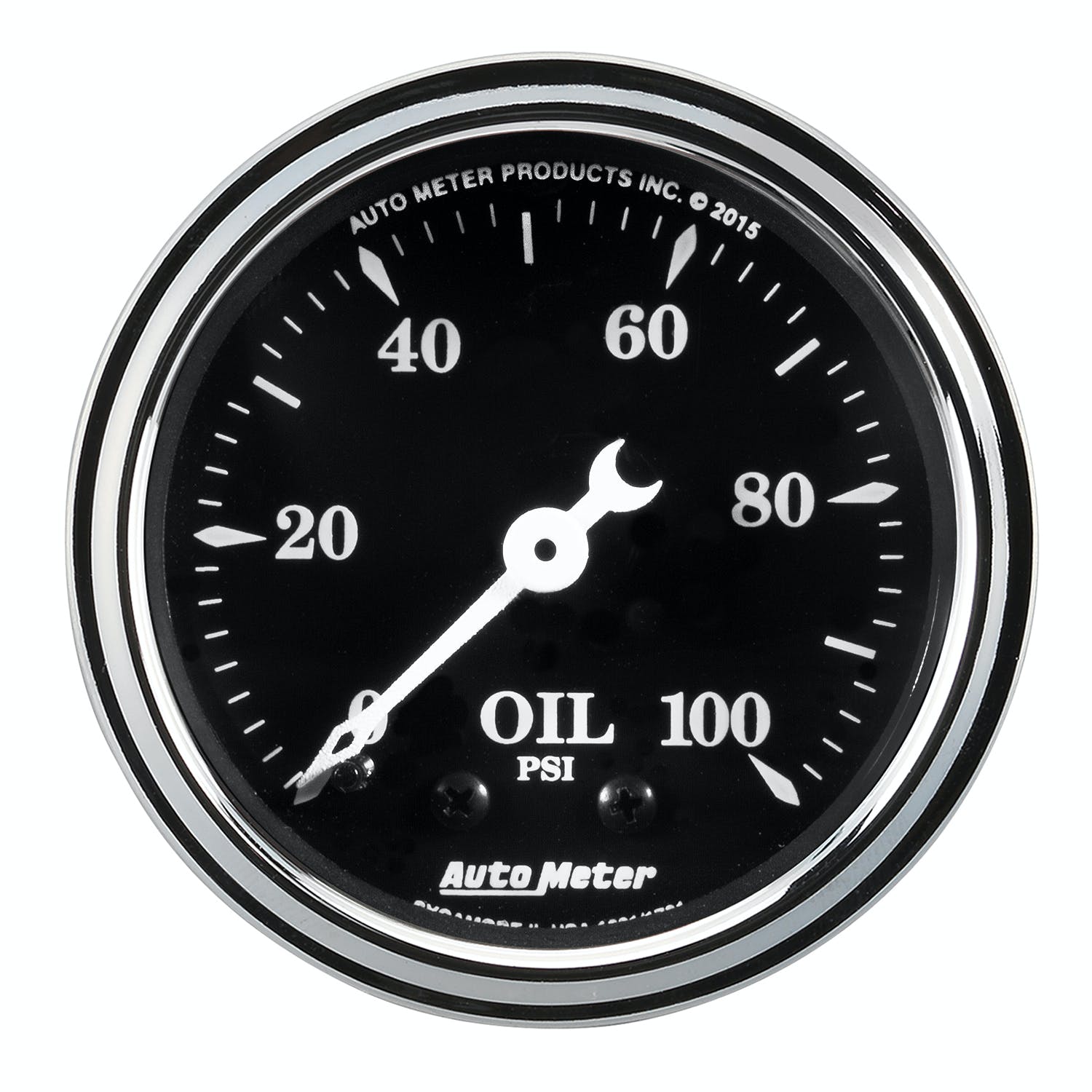 AutoMeter Products 1721 Oil Pressure Gauge 2 1/16in Mechanical Old Tyme Black