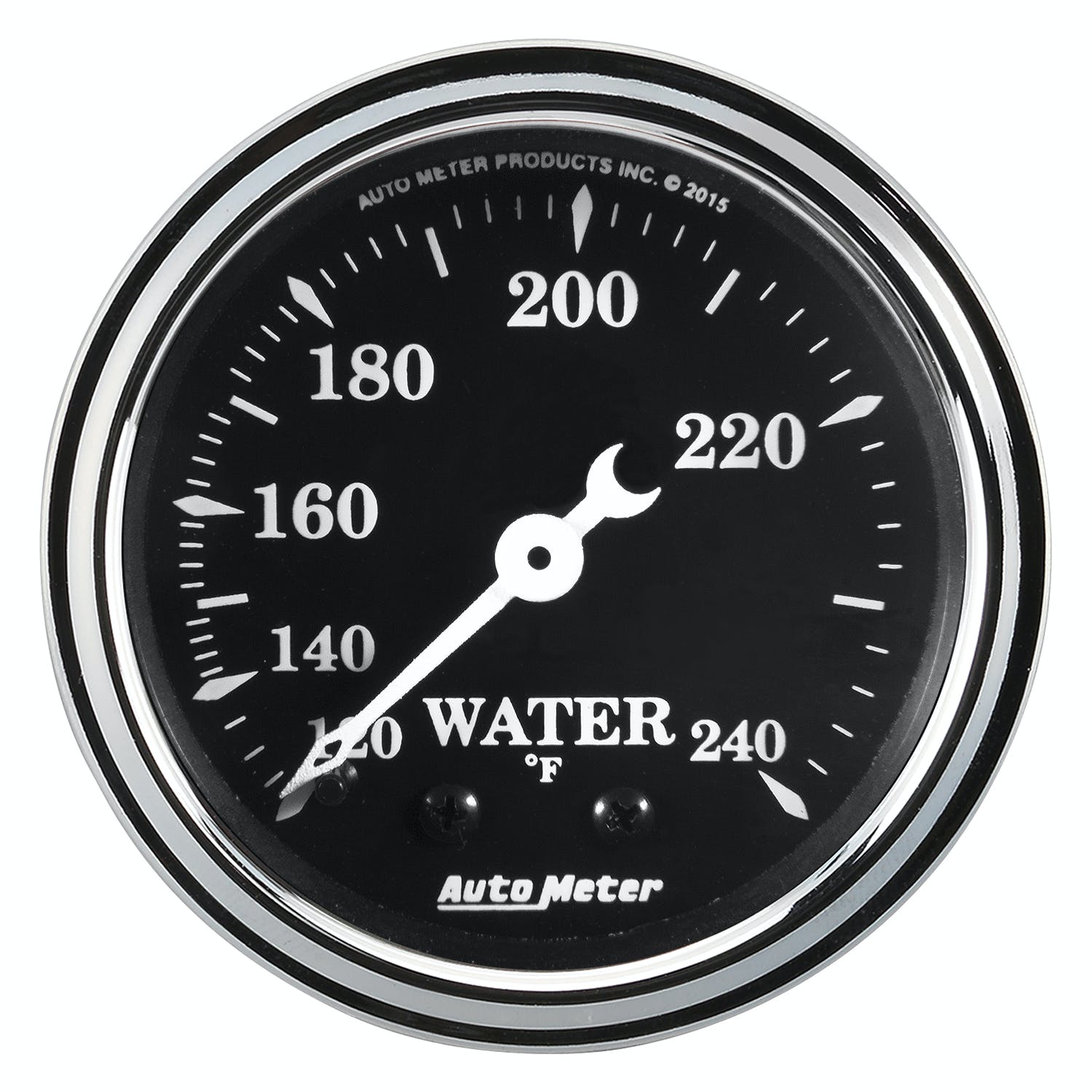 AutoMeter Products 1733 Gauge; Water Temp; 2 1/16in.; 120-240° F; Mech; Old Tyme Black