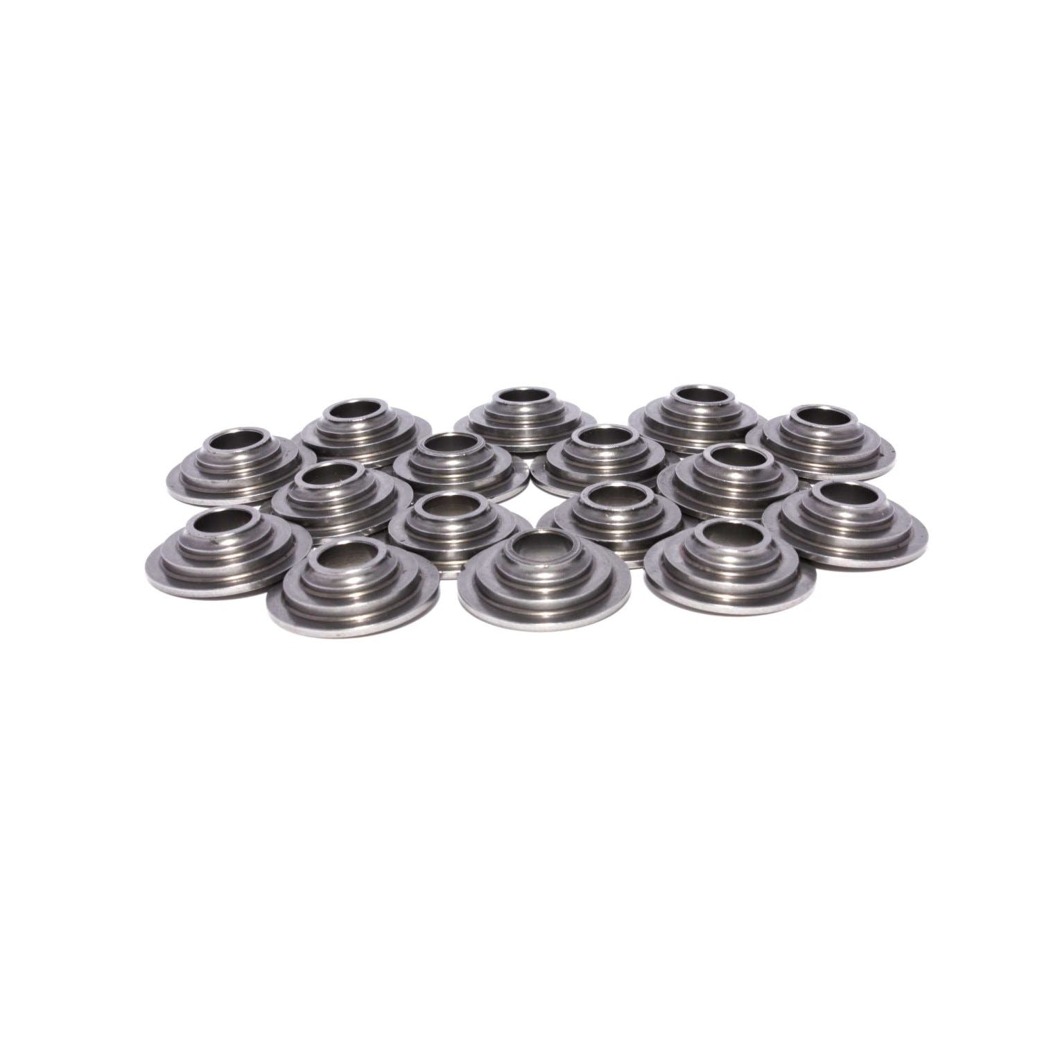 Competition Cams 1738-16 7 Tool Steel Retainer Set of 16 for All Valves w/ 7245 Dual Conical Springs