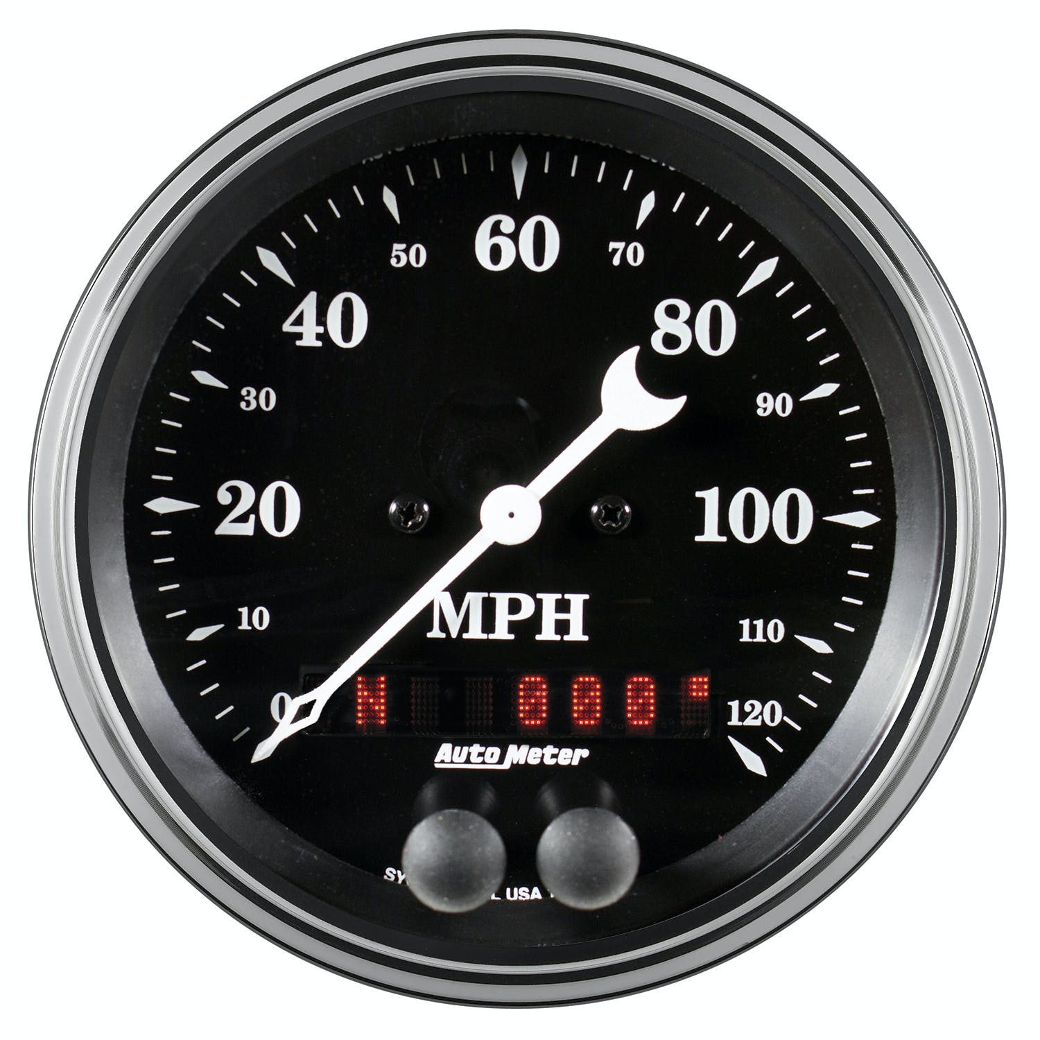 AutoMeter Products 1749 GPS Speedometer Gauge 3 3/8in, 120 mph, Old Tyme Black