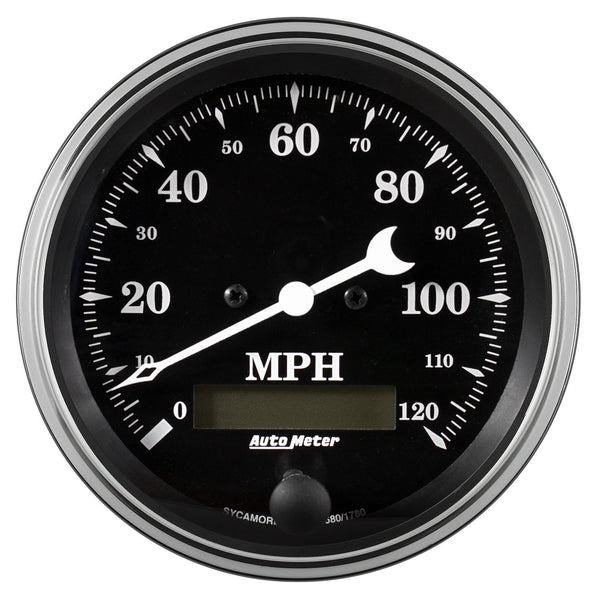 AutoMeter Products 1780 Speedometer Gauge 0-120mph Electric, Programable Old Tyme Black