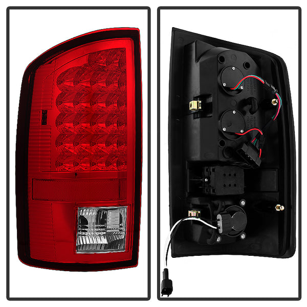XTUNE POWER 5073037 Dodge Ram 07 08 1500 Ram 07 09 2500 3500 LED Tail Lights Red Clear