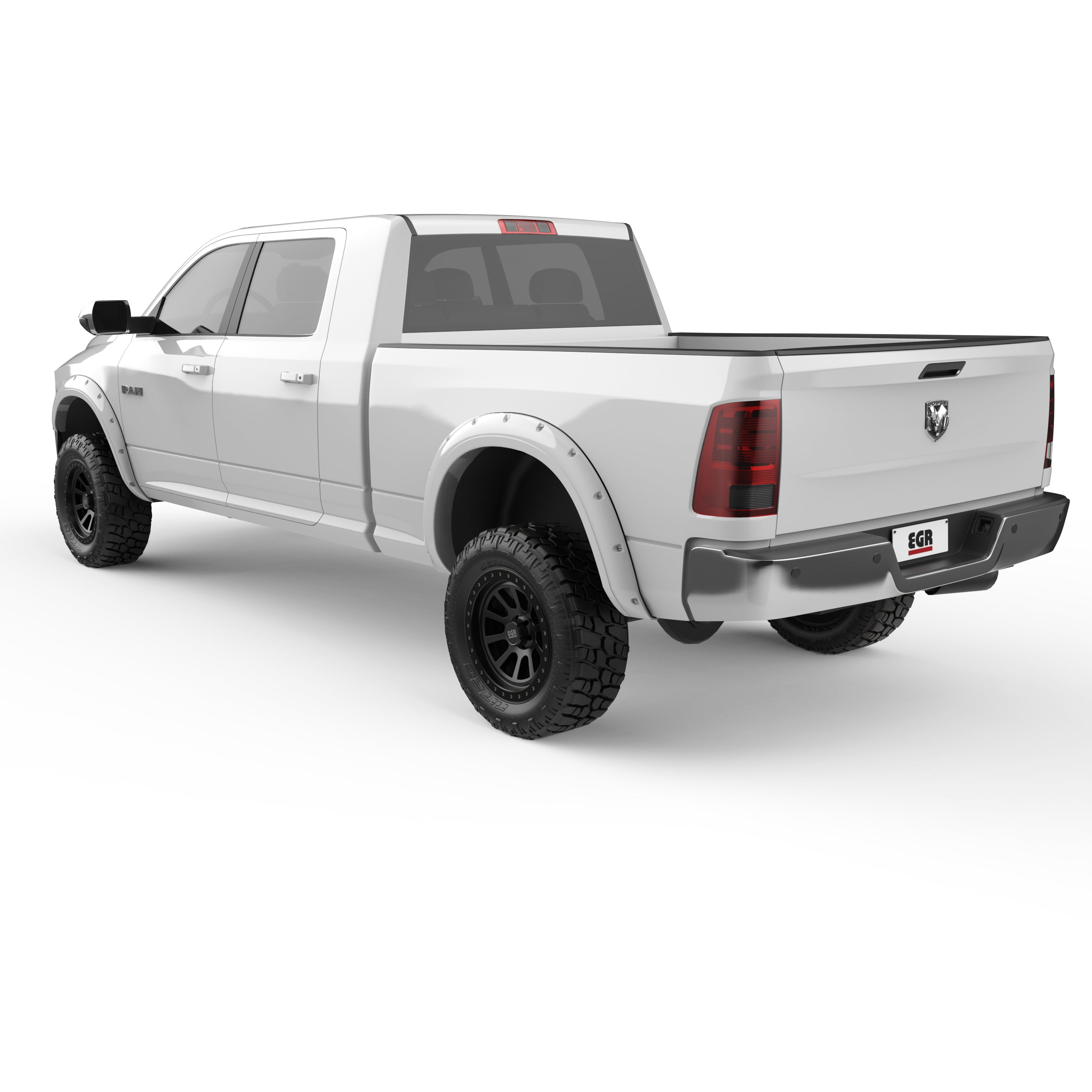 EGR Traditional Bolt-on look Fender Flares 11-18 Ram 2500 & 3500 2010 Dodge Ram 2500 & 3500 Painted to Code Bright White set of 4