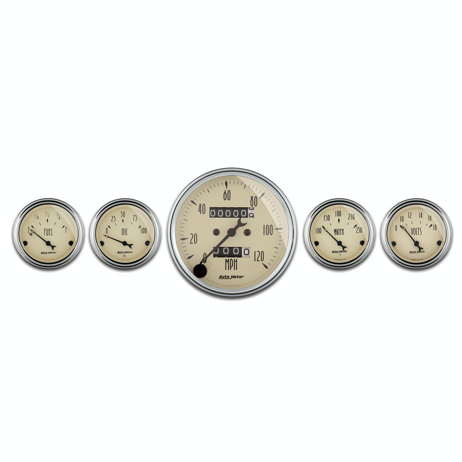 AutoMeter Products 1808 5 Pc. Kit Antique Beige (Mechanical Speedo)