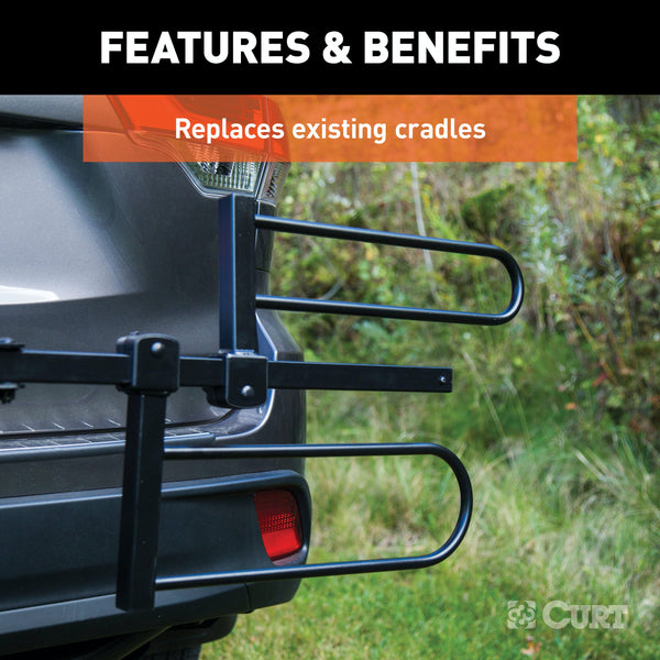 CURT 18091 Tray-Style Bike Rack Cradles for Fat Tires (4-7/8 ID, 2-Pack)