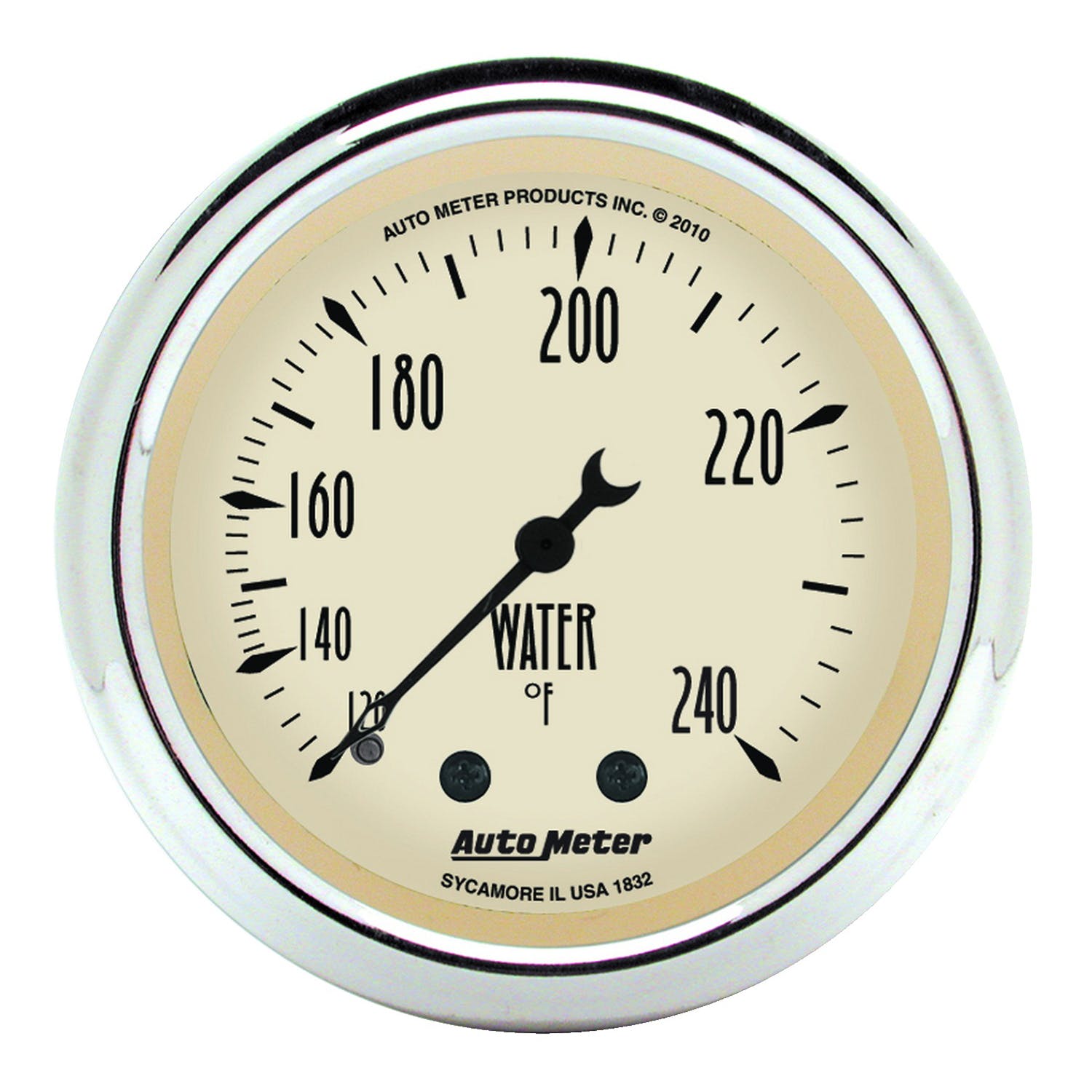 AutoMeter Products 1832 Gauge; Water Temp; 2 1/16in.; 120-240° F; Mech; Antique Beige