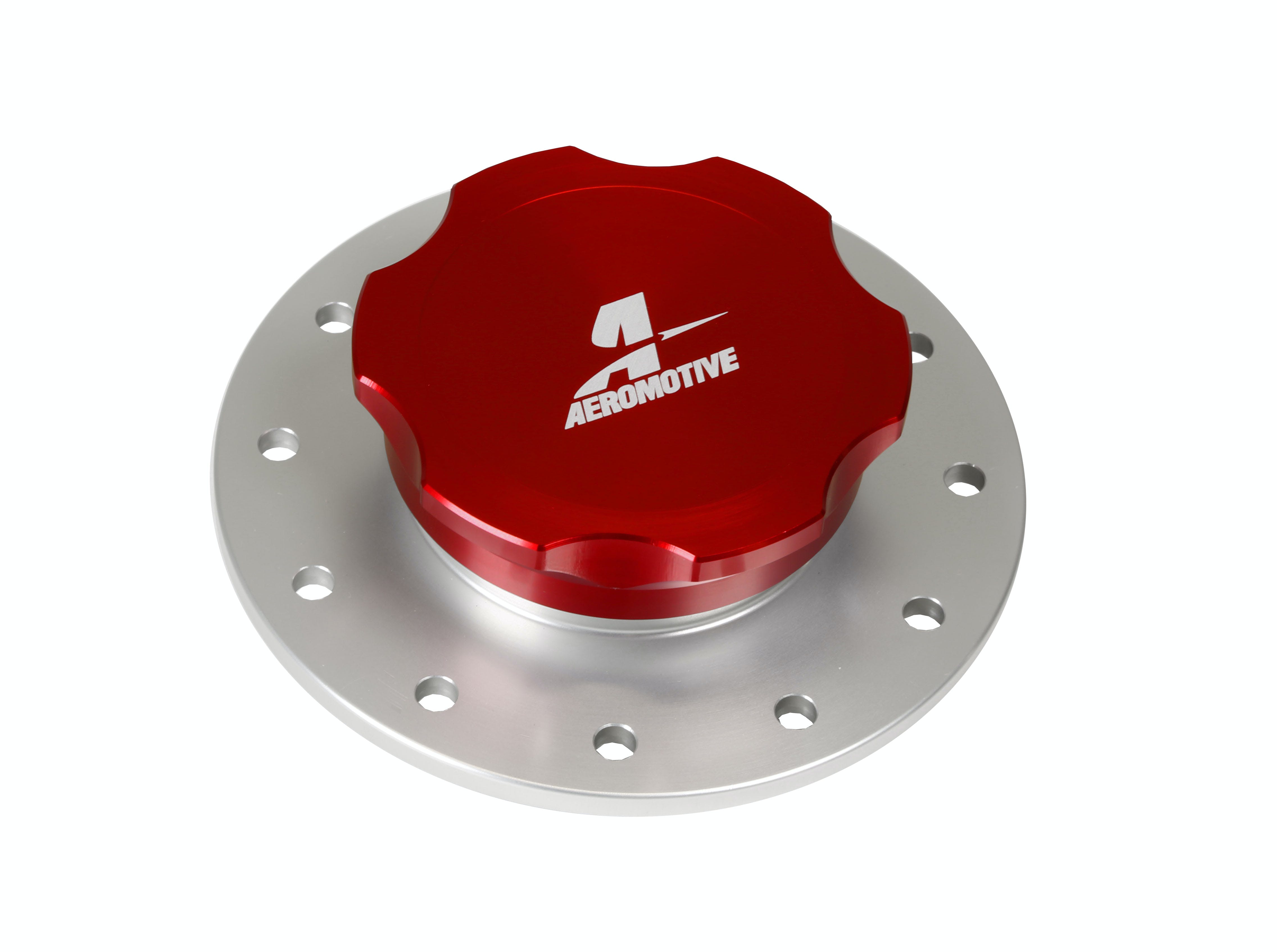 Aeromotive Fuel System 18707 Screw-On Fill Cap, 3-inch, Flanged, 12-Bolt