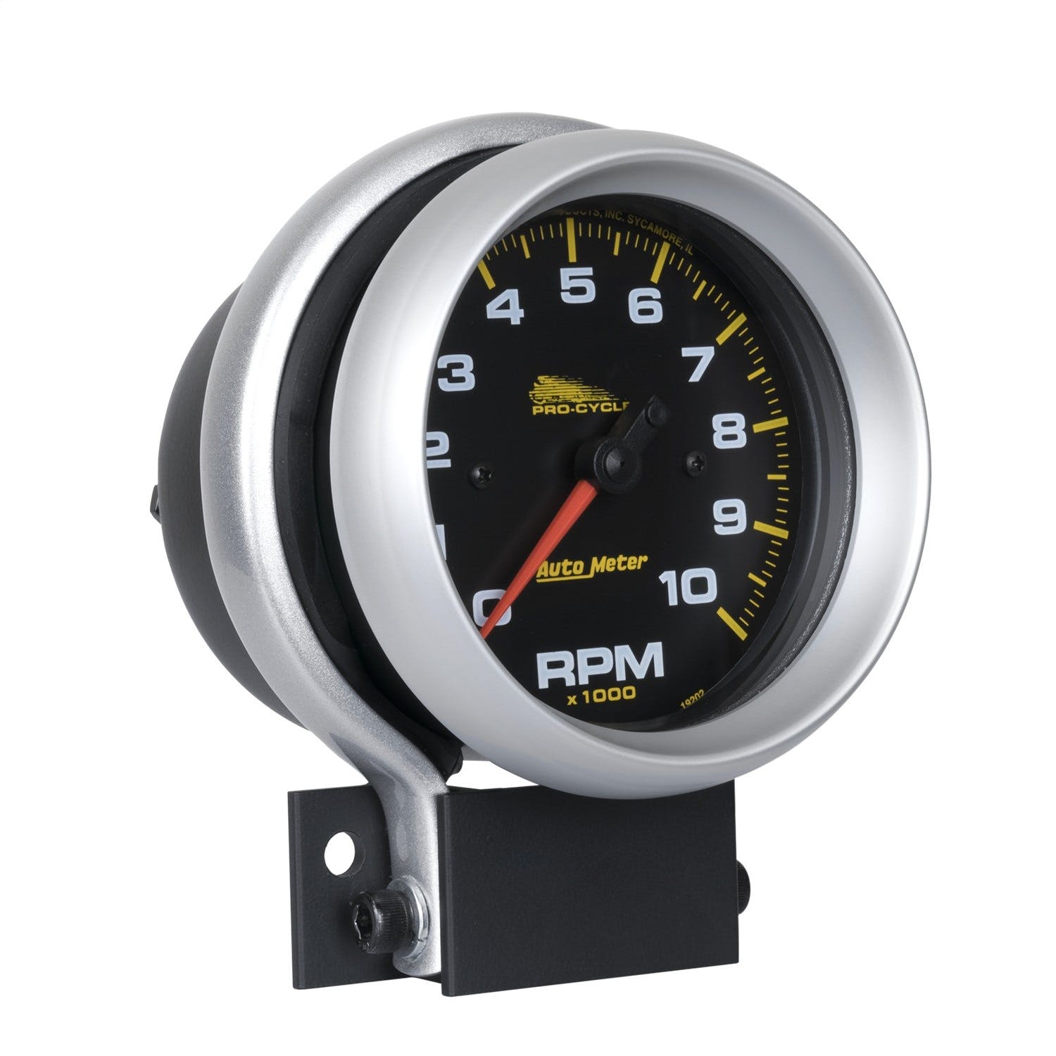 AutoMeter Products 19202 Gauge; Tach; 3 3/4in.; 10k RPM; 2/4 Cylinder; Black; Pro-Cycle