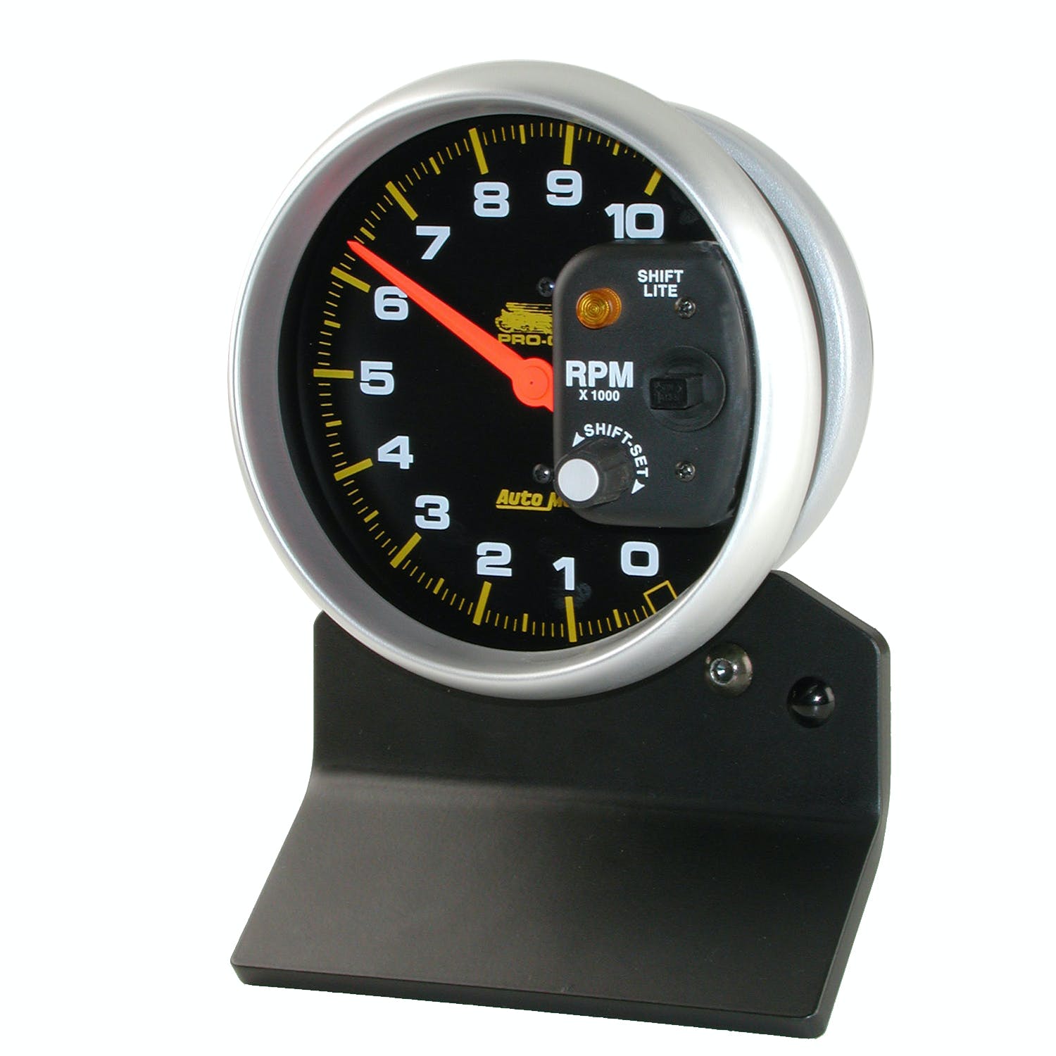 AutoMeter Products 19208 Gauge; Tach; 5in.; 10k RPM; w/SHIFT-LITE 2/4 Cylinder; Black; Pro-Cycle