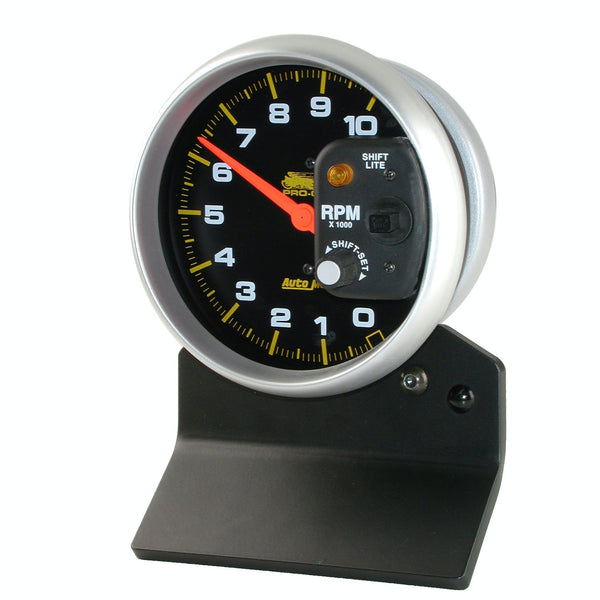 AutoMeter Products 19208 Gauge; Tach; 5in.; 10k RPM; w/SHIFT-LITE 2/4 Cylinder; Black; Pro-Cycle