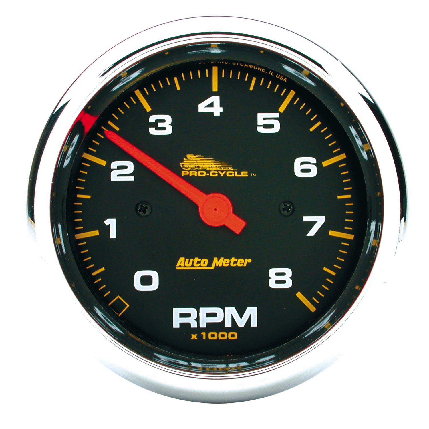AutoMeter Products 19300 Tachometer Gauge, Black-Pro Cycle 3 3/4, 8K RPM, 2and4 Cylinder