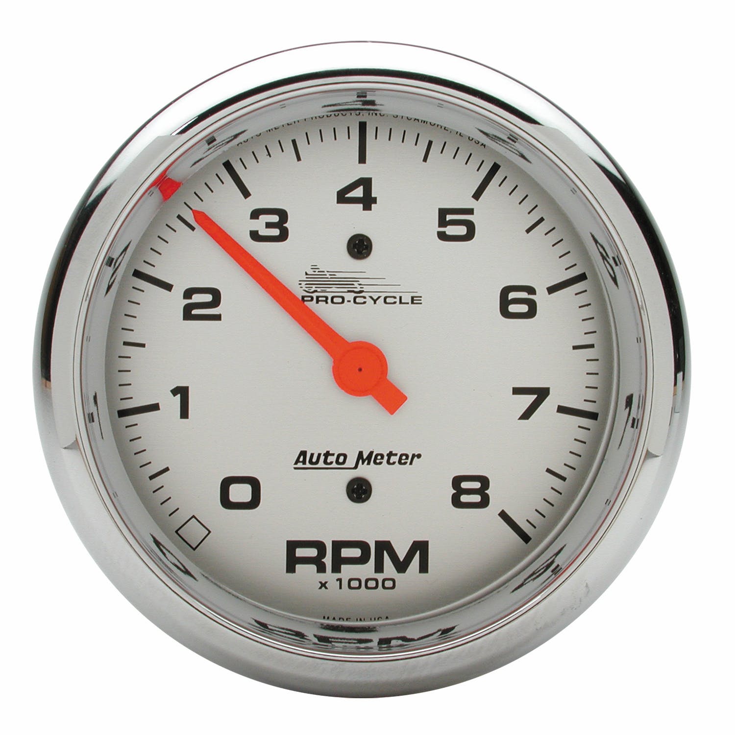 AutoMeter Products 19302 Tachometer Gauge, Silver-Pro Cycle 3 3/4, 8K RPM, 2and4 Cylinder