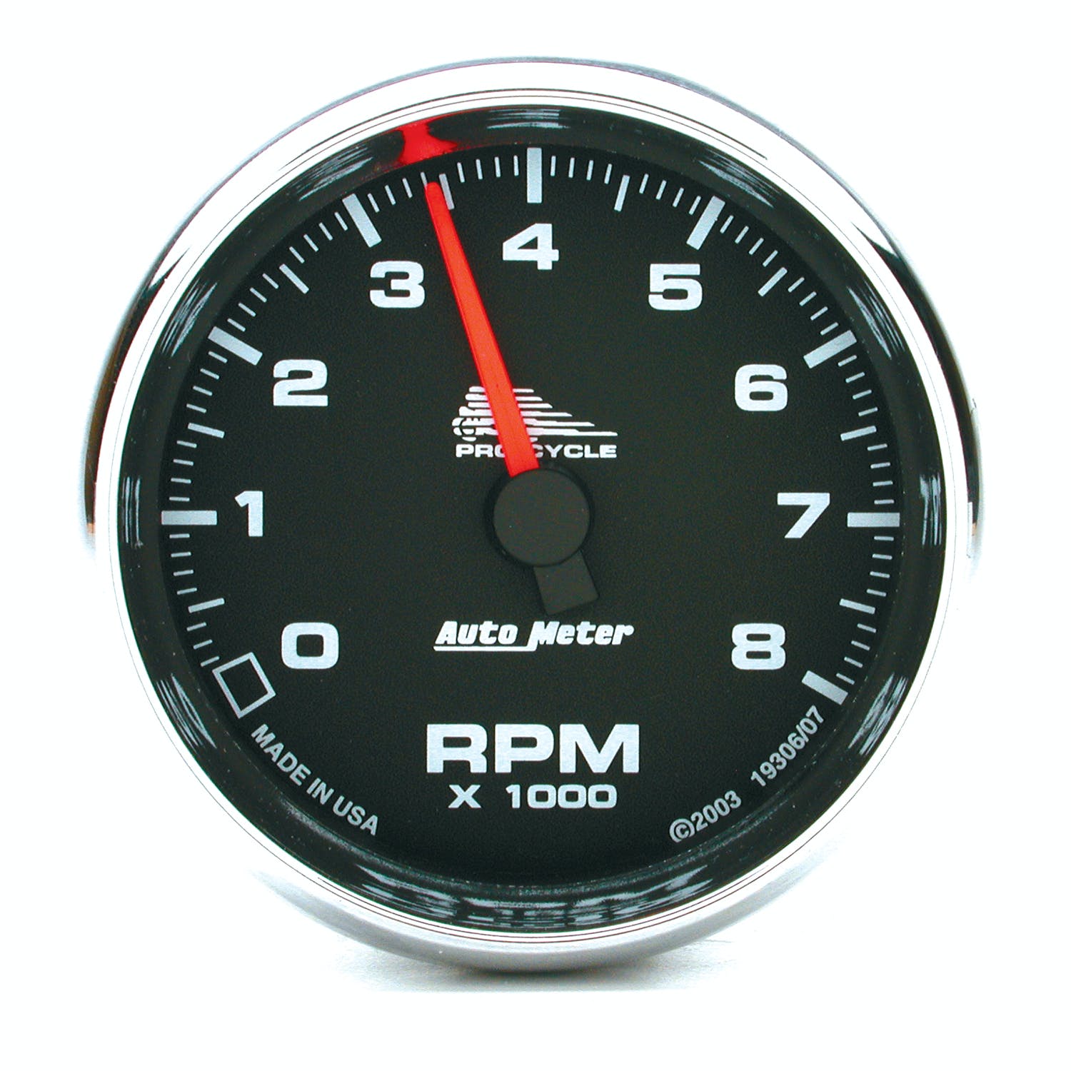 AutoMeter Products 19306 Tachometer Gauge, Black-Pro Cycle 2 5/8, 8000 RPM, 2and4 Cylinder