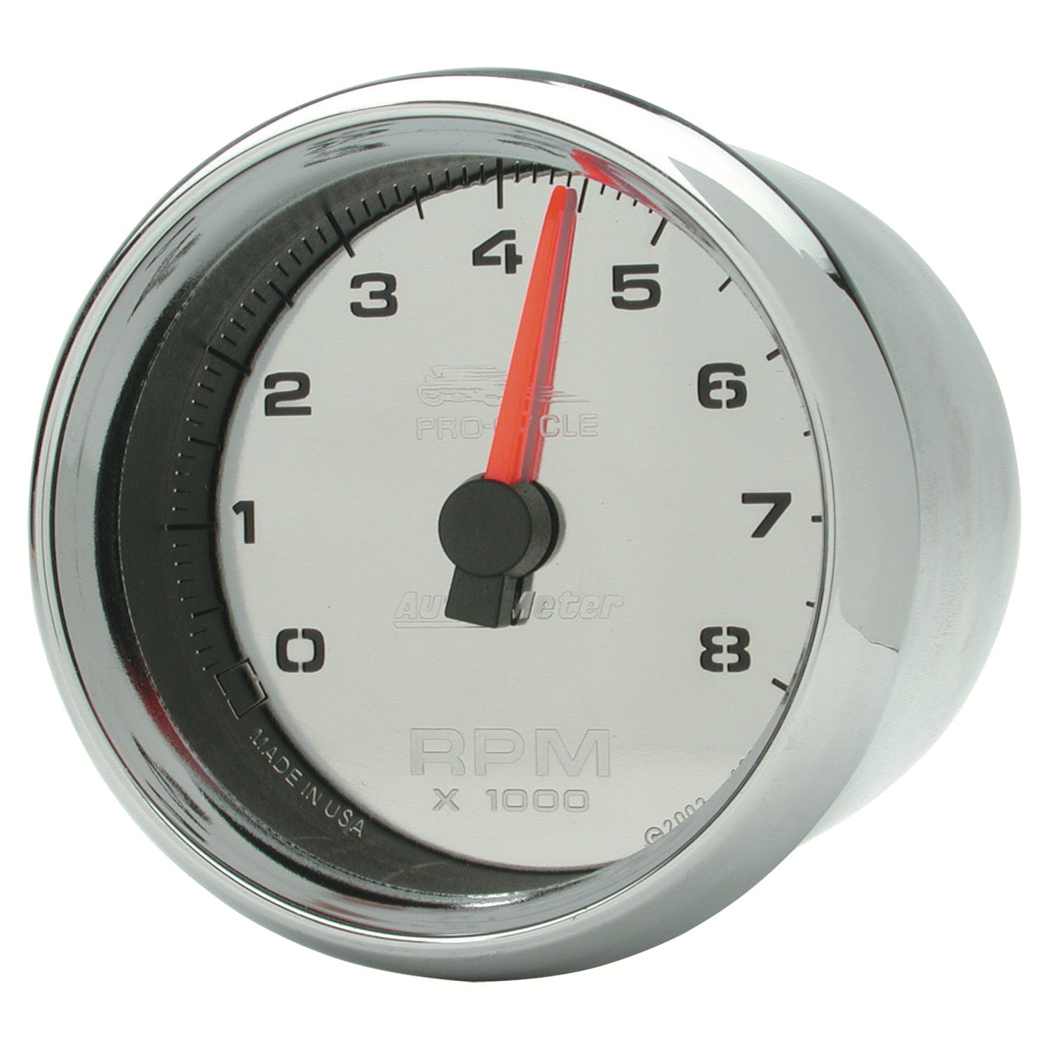 AutoMeter Products 19308 Tachometer Gauge, Chrome-Pro Cycle 2-5/8, 8K RPM, 2and4 Cylinder