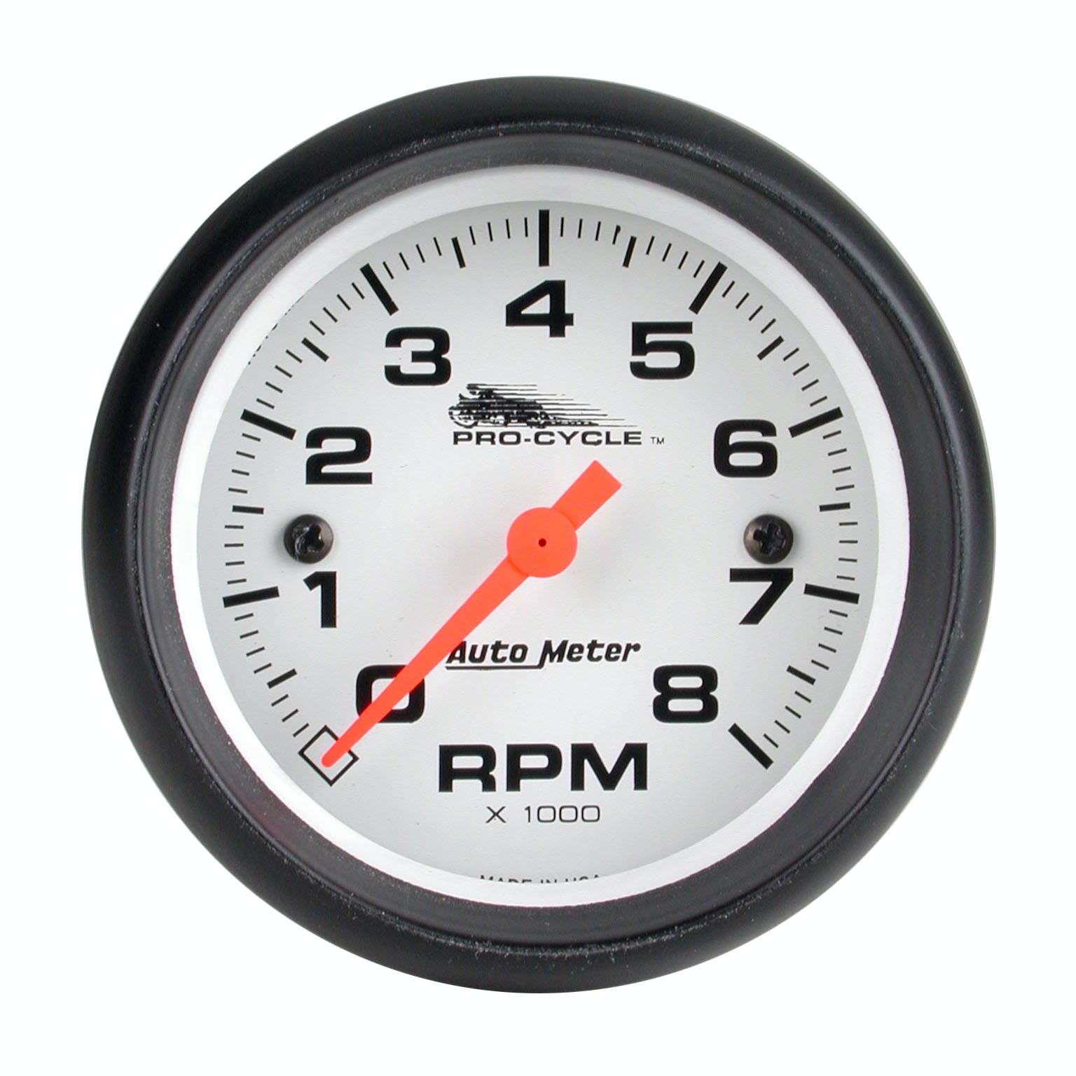 AutoMeter Products 19325 Tachometer Gauge, White-Pro Cycle 2 5/8, 8000 RPM